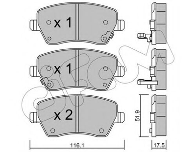 Гальмівні колодки пер. Nissan Micra 10-/Note 13- (TRW) Cifam (8224852)