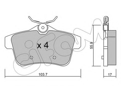 Гальмівні колодки зад. Citroen C4 09-/Peugeot 3008 09- (TRW) Cifam (8228550)