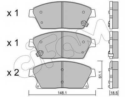 Гальмівні колодки пер. Zafira/Astra/Cruze/Volt 09- Cifam (8228390)