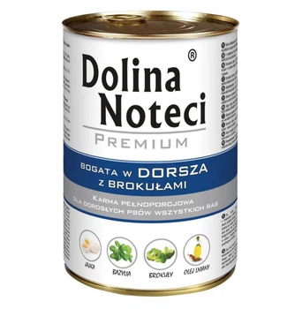 Консервы для собак Dolina Noteci Premium Dog с треской и брокколи (65%) 300670 - 400г