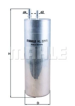 Фильтр топливный VW T6 2.0 TDI 15- (пр-во KNECHT-MAHLE) KL229/5 C.I.U MAHLE (KL2295)