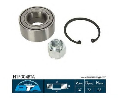 Подшипник колеса, комплект BTA Bearing Technology for Automotive (H1P004BTA)