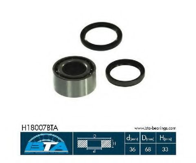 Підшипник колеса,комплект BTA Bearing Technology for Automotive (H18007BTA)