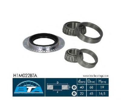 Підшипник колеса,комплект BTA Bearing Technology for Automotive (H1M022BTA)