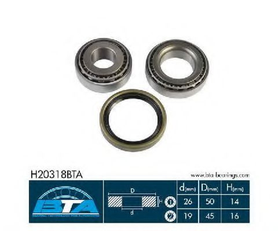 Подшипник колеса, комплект BTA Bearing Technology for Automotive (H20318BTA)