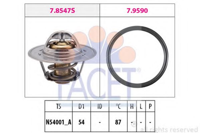 Термостат VW Caddy III/Golf IV/T4/T5/Octavia/A4/A6 1.4-2.0 TDI 80- (88C) Facet (78547)