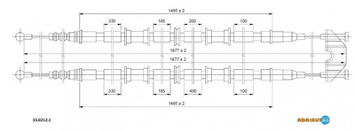 Трос зупиночних гальм Adriauto (3302121)