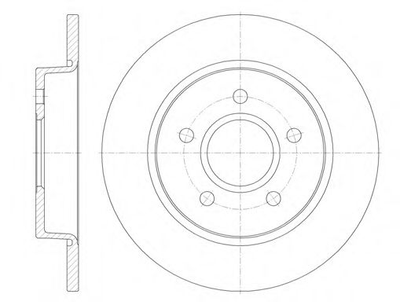 Тормозной диск зад. Focus II 04-/C-MAX 07- (265x11) Woking (D684600)
