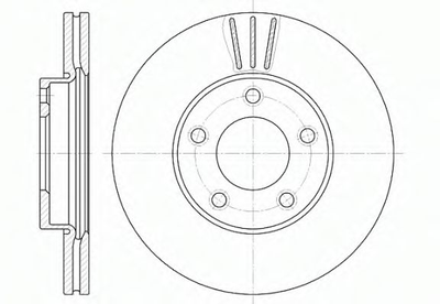 Тормозной диск перед. Mazda 5/3/Axela/Premacy (05-21) Woking (D667110)