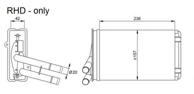 Радіатор пічки NRF (54302)