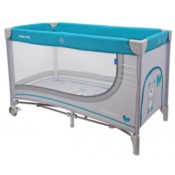 Детская манеж - кровать Baby Mix Мишка, ребенку весом до 15 кг., 120х68 см., серая
