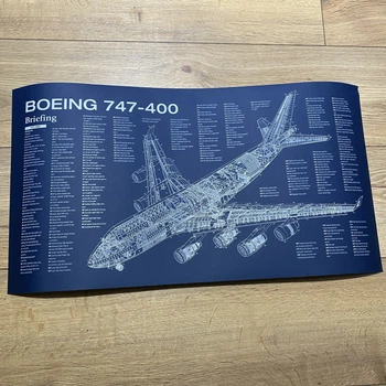 Постер з літаком Boeing B747-400