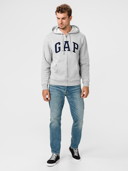 Bluza męska rozpinana streetwear z kapturem GAP 851516-19 L Szara (1200027121743)