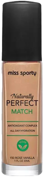 Тональна основа Miss Sporty Naturally Perfect Match 150 Rose Vanilla 30 мл (3616303417659)
