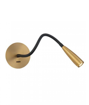 Бра H63 размер: Ø: 8cm H: 3cm L: 40cm цвет:Brushed Brass 3W 3000K 240Lm