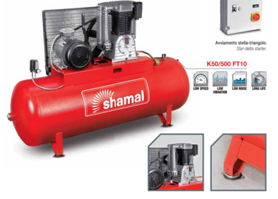Компрессор поршневой Shamal K50/500 FT10 14 бар