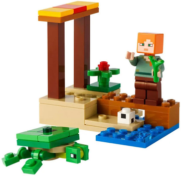 Zestaw klocków LEGO Minecraft Żółwia plaża 46 elementów (30432)