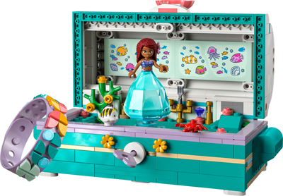 Zestaw klocków LEGO Disney Princess Skrzynia ze skarbami Arielki 370 elementów (43229)