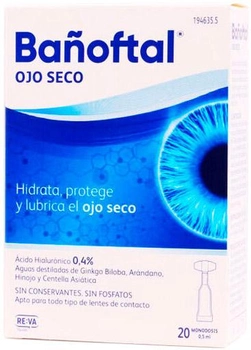 Капли для глаз Banoftal Dry Eye Single Dose 0.4% 20 контейнеров х 0.5 мл (8436540338785)