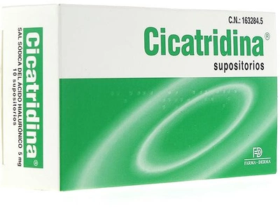 Свічки від геморою Cicatridina Suppositories For Hemorrhoids 5 mg (8032595870296)