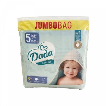 Підгузки дитячі Dada 5 extra soft 15-25 кг Jumbo Bag дада 68 штук підгузники для дітей