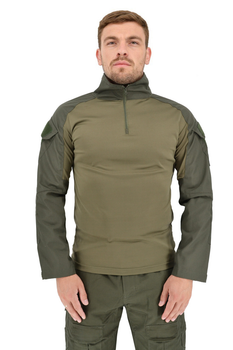 Рубашка тактическая c воротником-стойкой убакс Warrior Wear SA-18 Зеленая S