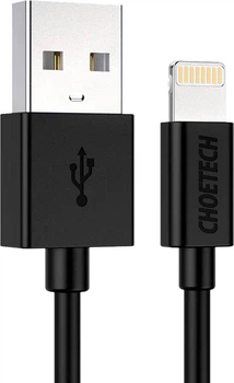 Кабель Choetech USB-A M - Lightning M 1.2 м MFI 2.4 A Черный (IP0026)