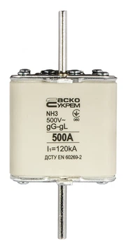 Запобіжник ножовий з плавкою вставкою NH3 500A gG АСКО (A0050010040)