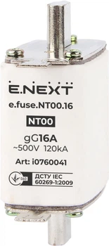 Предохранитель ножевой с плавкой вставкой NT00 16A gG [i0760041] e.fuse.nt00.16 E.NEXT