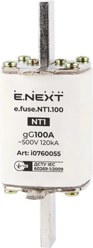 Предохранитель ножевой с плавкой вставкой NT1 100А gG [i0760055] e.fuse.nt1.100 E.NEXT