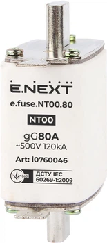 Предохранитель ножевой с плавкой вставкой NT00 80А gG [i0760046] e.fuse.NT00.80 E.NEXT
