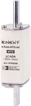 Предохранитель ножевой с плавкой вставкой NT0 40А gG [i0760081] e.fuse.NT0.40 E.NEXT