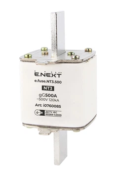 Предохранитель ножевой с плавкой вставкой NT3 500А gG [i0760085] e.fuse.NT3.500 E.NEXT