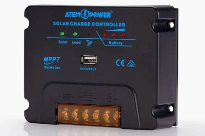 Контроллер заряда для солнечных батарей на ШИМ ATEM POWER 12/24В 20А, USB MPPT PWM