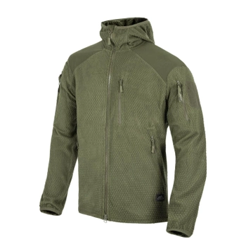 Кофта Alpha Hoodie Tactical Jacket - Grid Fleece Helikon-Tex Олива XXL