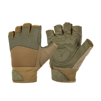 Рукавиці тактичні Helikon-Tex Half Finger Mk2 Gloves - Olive Green / Coyote XL