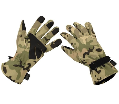 Рукавиці тактичні сенсорні MFH ACTION SoftShell Multicam XL