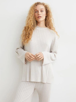 Джемпер женский H&M 061112418 S Светло-бежевый (6666000259509)