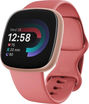 Смарт-годинник Fitbit Versa 4 Pink Sand / Copper Rose (FB523RGRW)