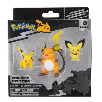 Figurki Jazwares Pokemon Select Pichu Pikachu Raichu (PKW2778) (191726434436)