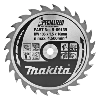 Пильный диск по дереву Makita Specialized (B-09139)
