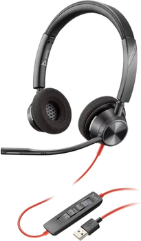 Słuchawki Plantronics Poly BlackWire 3320, BW3320 USB-A Czarne (213934-01)