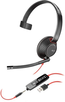 Słuchawki Plantronics Poly BlackWire 5210, C5210, USB-A, WW Black (207577-201)