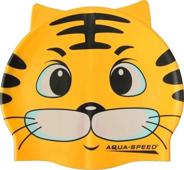 Шапка для плавания Aqua Speed ZOO CAT 5529 желтый кот Дит OSFM 115-cat