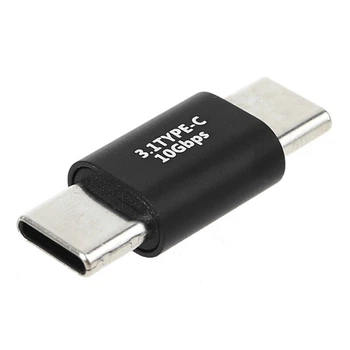 Переходник адаптер прямой USB Type-С 3.1 M/M 10Gbps eXpert Type-1 Black (металл) (48638)