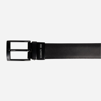 Męski pasek skórzany Cerruti 1881 Belts Fw23 CECT06376M Black (8052579182429)