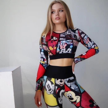 Рашгард M, кроп топ з довгим рукавом Мікі Маус 2 SuperStacy