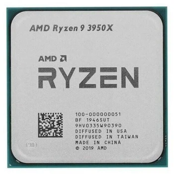 Процесор AMD Ryzen 9 3950X (100-000000051) (Socket AM4, 32T, 4.7 ГГц, Tray) Б/в