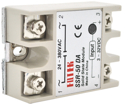 Твердотельное реле FQFER SSR-50DA 50А 24-380VAC (YT17542)