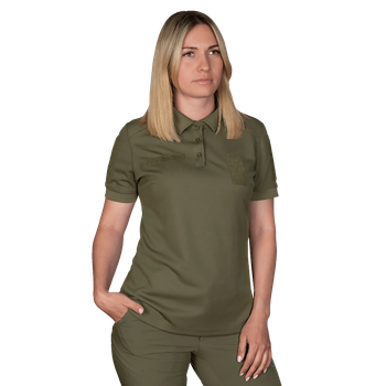 Поло футболка женская тактическая полевая универсальная для силовых структур Camotec 7161(L) олива TR_7161(L)